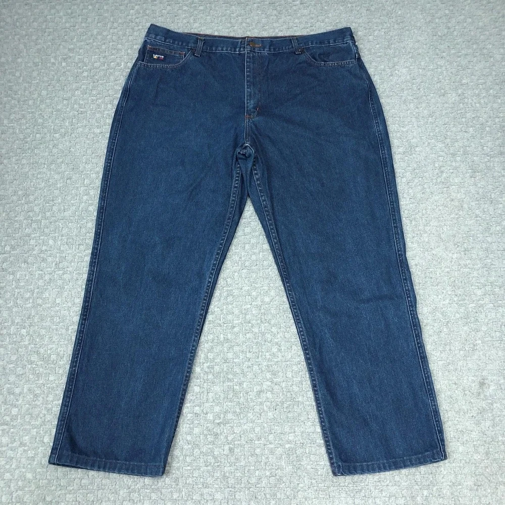 Lapco FR Jeans Mens 46x30 Blue Dark Wash Straight Leg Denim Work Flame Resistant